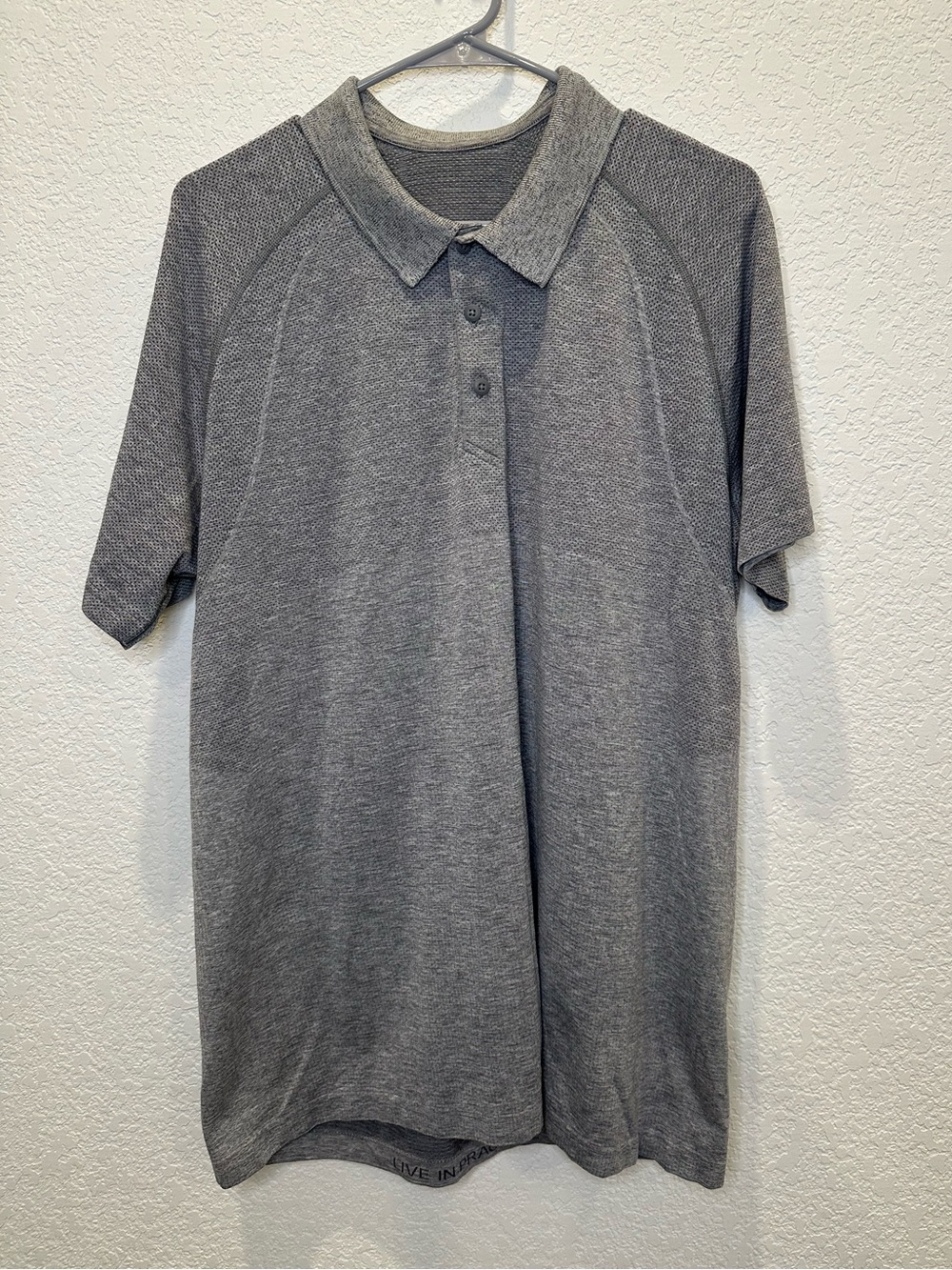 Lululemon Men’s XL Live in Practice Gray Performance Golf Polo